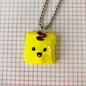 Adorable handmade ravioli keychain